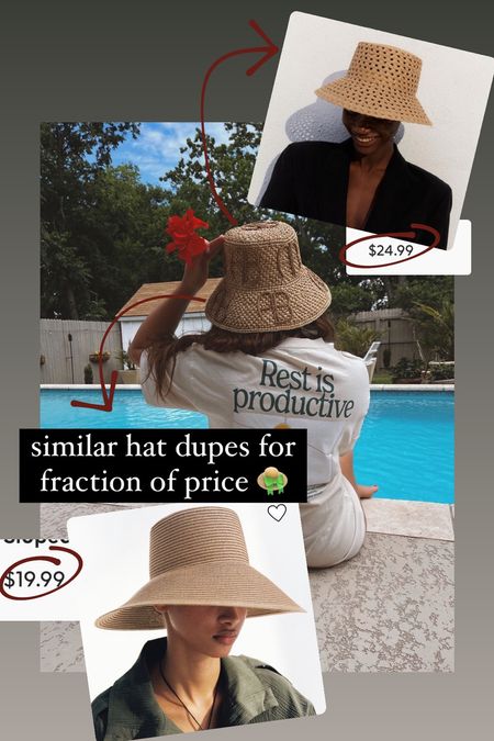 anine bing hat dupes look-a-likes— straw bucket hats for summer 

#LTKswim #LTKtravel