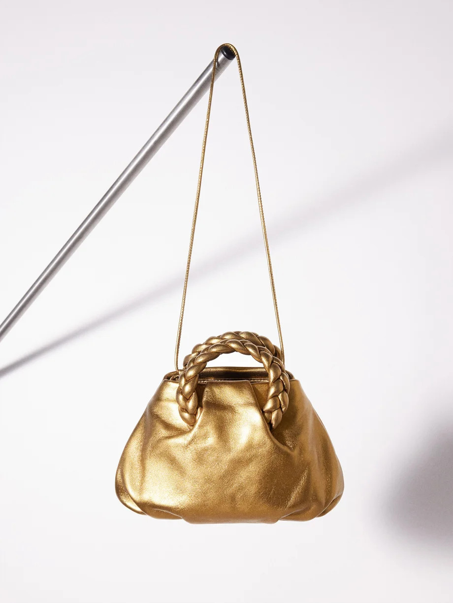 Bombon small metallic-leather cross-body bag | Hereu | Matches (US)