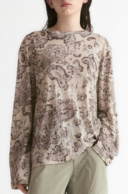 Front Row Shop Boho Paisley Linen T-shirt - Boho Paisley Linen T-shirt | Shop.com