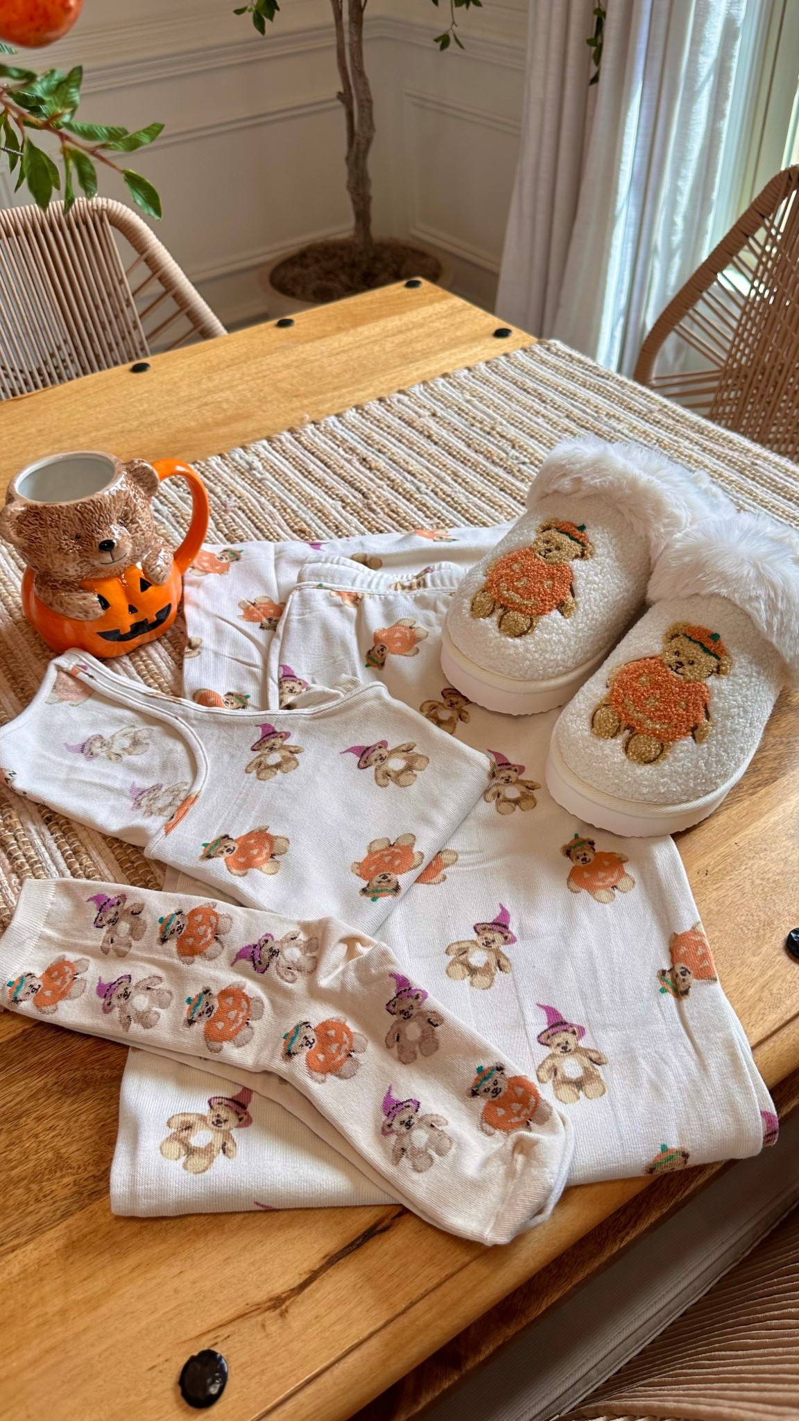 The viral pumpkin teddy bear pajama set 

Cozy slippers// fall pjs// pumpkin// 

#LTKHalloween #LTKSeasonal #LTKFallSale