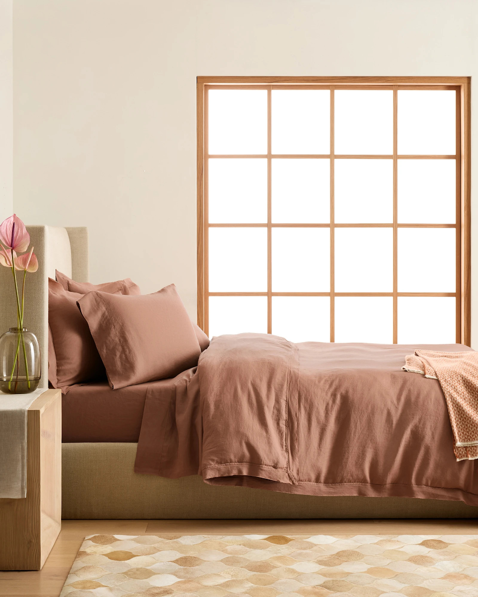 European Linen Double Flange Duvet Cover Set | Quince