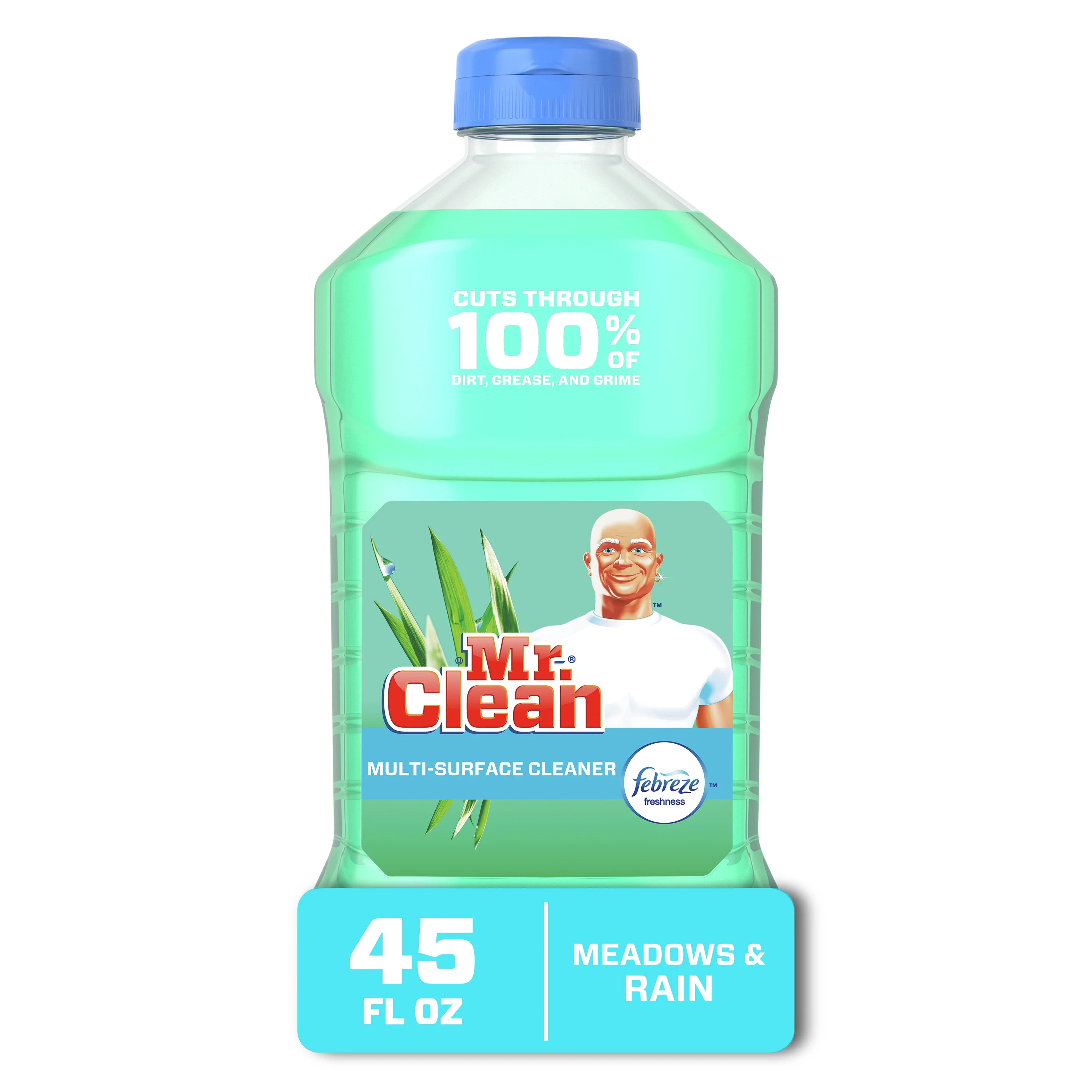 Mr. Clean Liquid All Purpose Cleaner, Meadows and Rain, 45 fl oz - Walmart.com | Walmart (US)