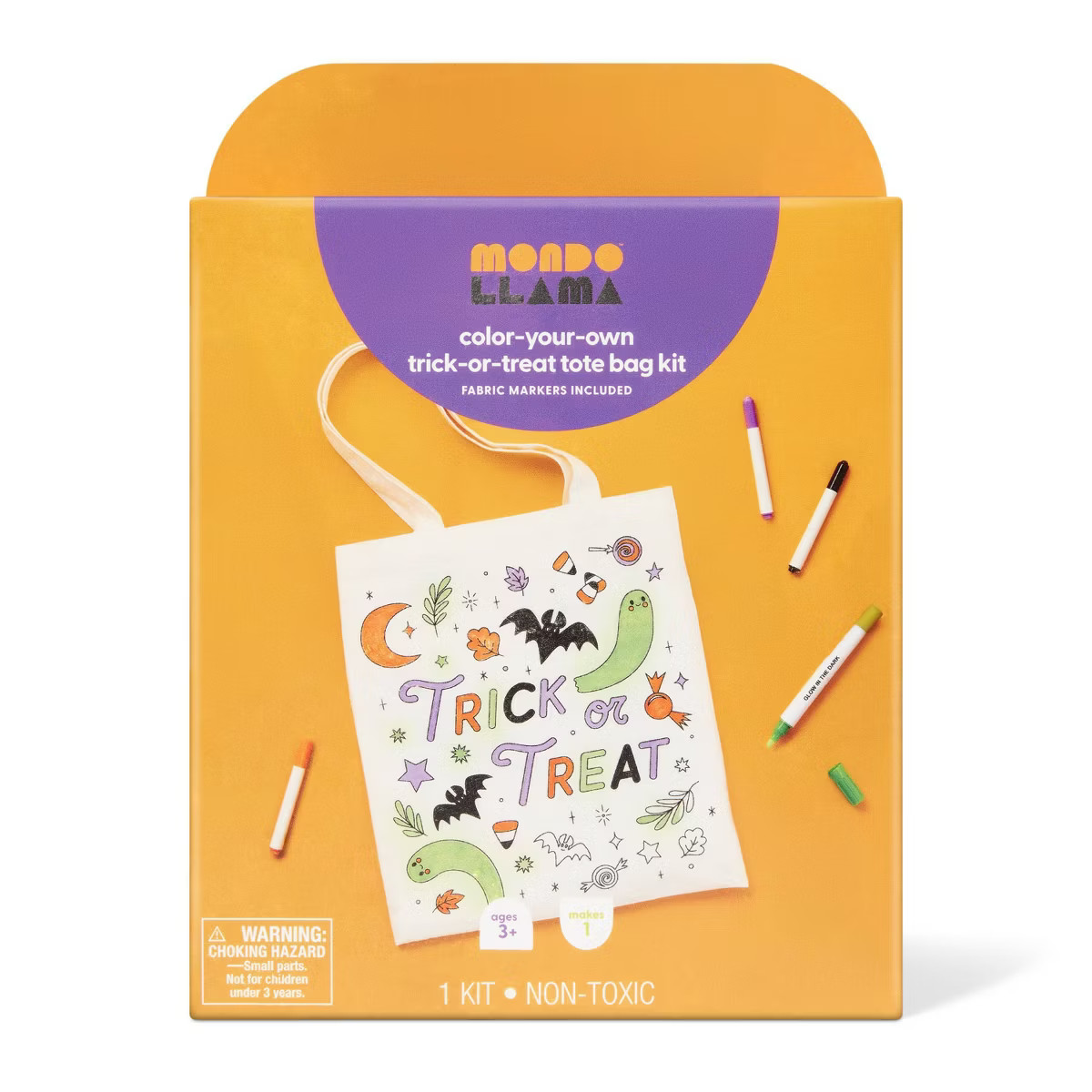Halloween Craft Trick or Treat Bag Coloring Kit - Mondo Llama™ | Target