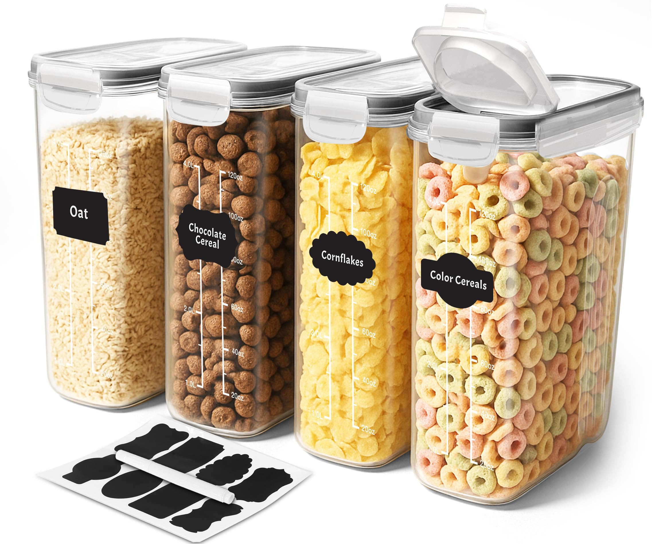 Utopia Kitchen Cereal Containers Storage - Liter Airtight Food Storage Containers & Cereal Dispen... | Amazon (US)