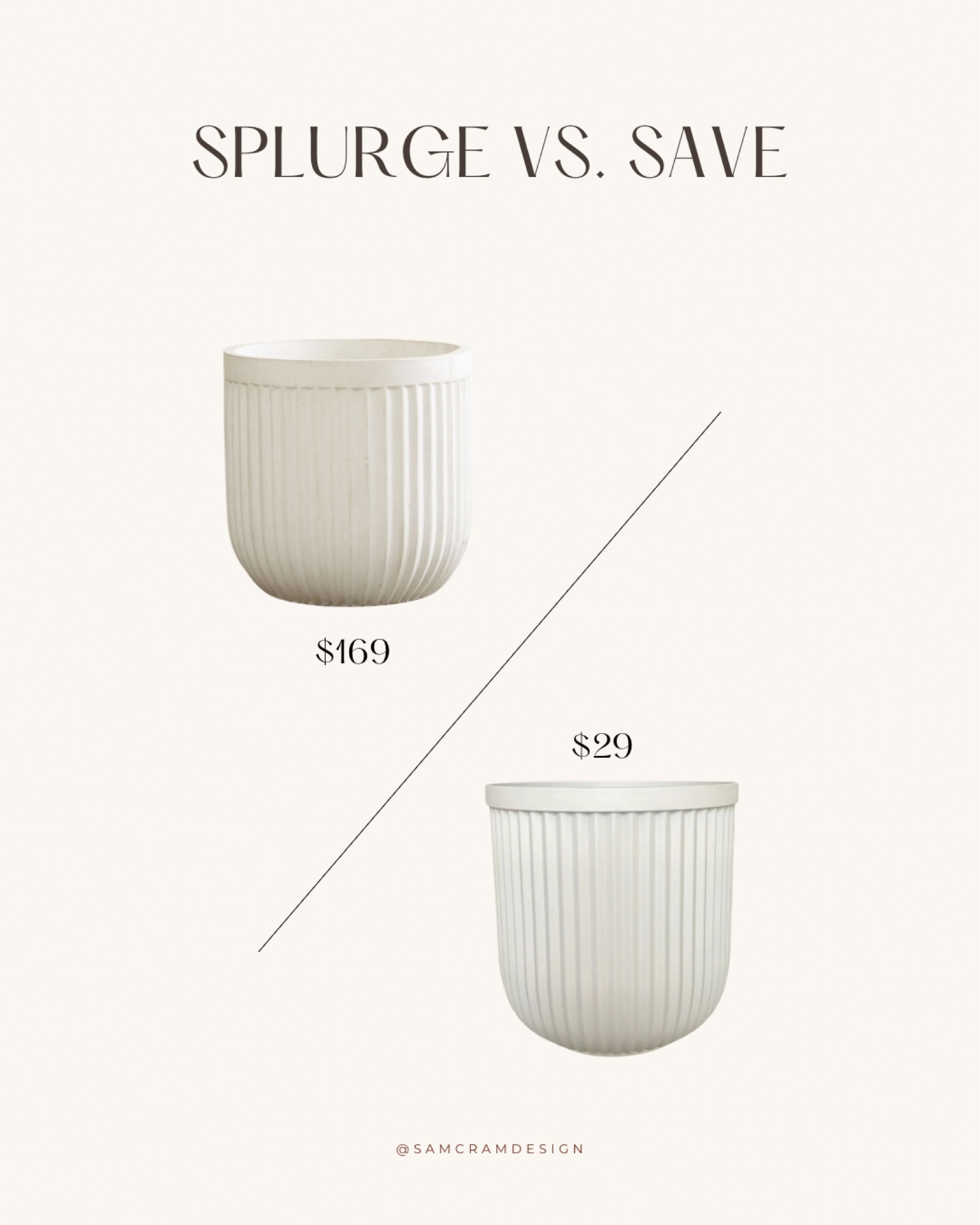 Splurge vs. save // pottery barn dupe // ceramic pot // home decor // plant pot // white pot 

#LTKhome #LTKfindsunder50 #LTKstyletip