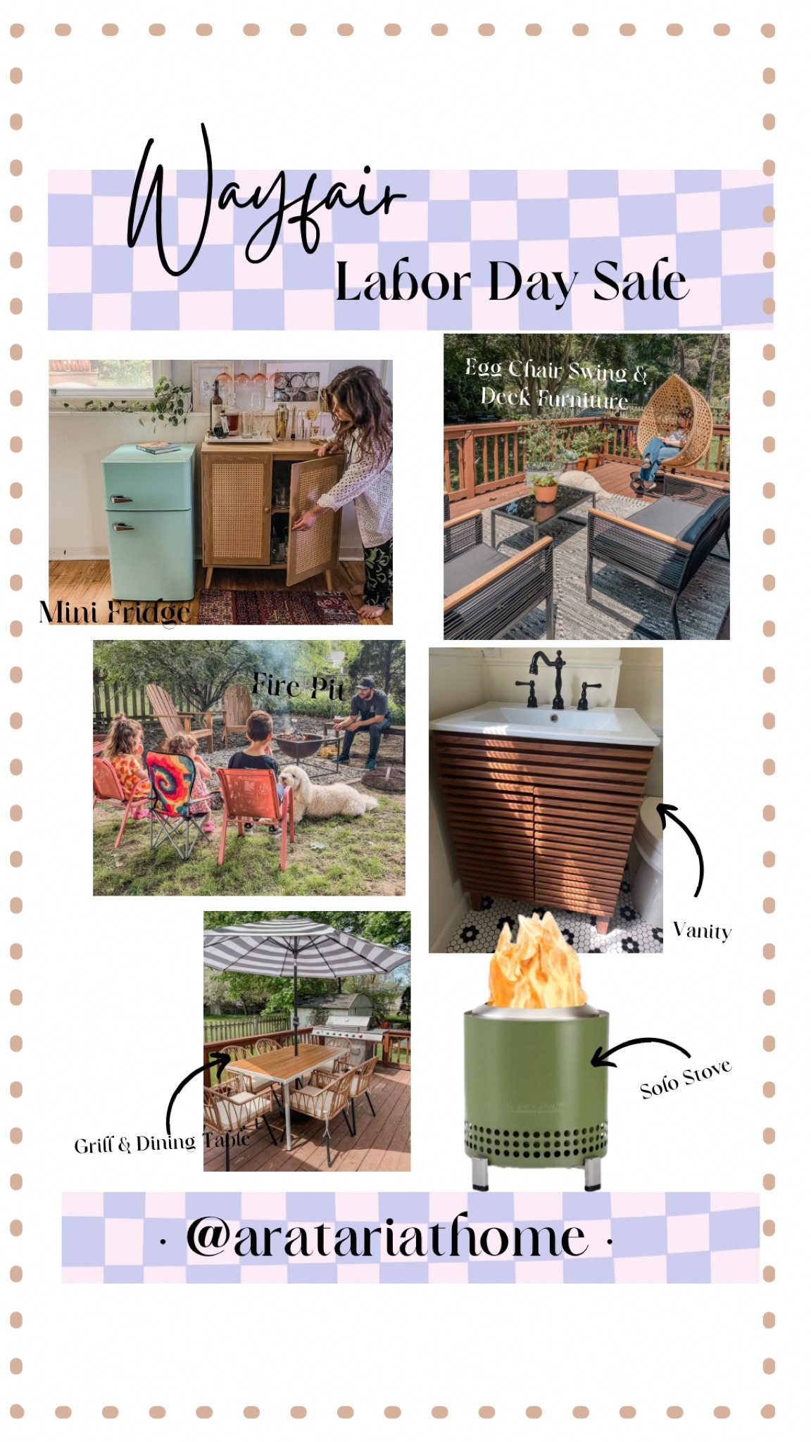 Wayfair Labor Day sale has begun! Some of our favorite items in our home are a part of the sale like our mini fridge, patio furniture, egg chair, grill, fire pit, solo stove, and vanity



#LTKHome #LTKStyleTip #LTKSaleAlert