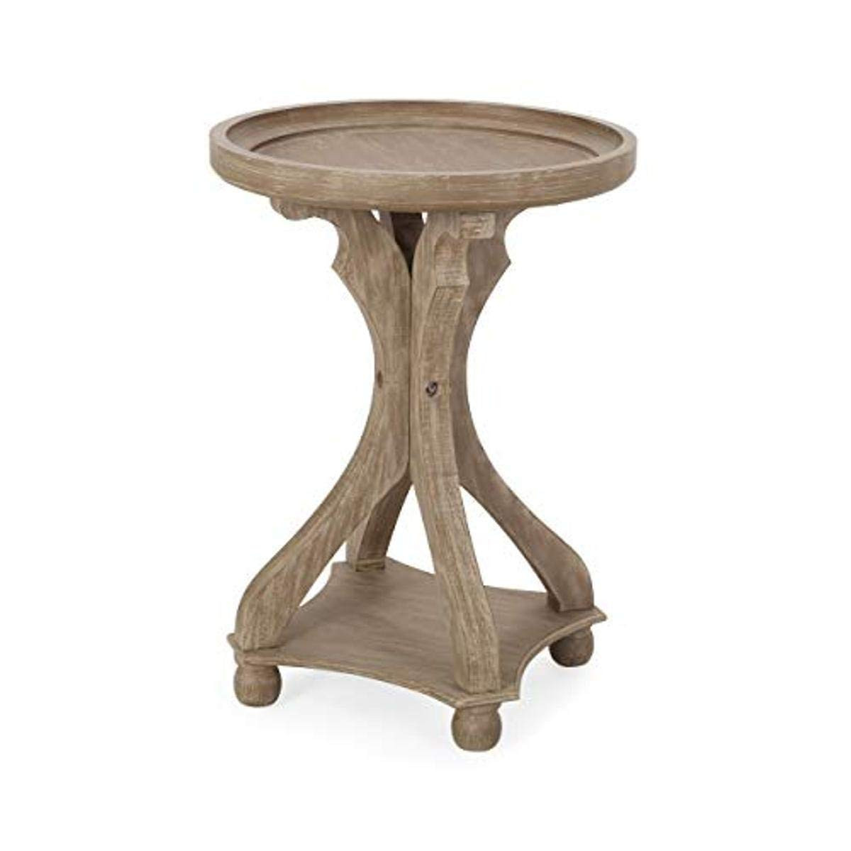 Christopher Knight Home Estelle French Country Accent Table with Round Top, Natural | Amazon (US)