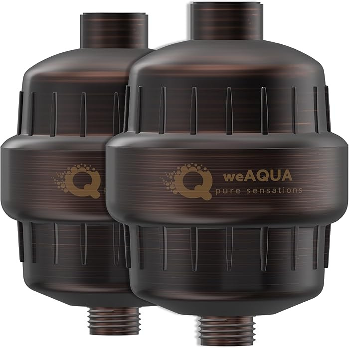 weAQUA Heavy Duty Shower Filter Family 2 PACK – 99% Removal for Hard Water, Chlorine, Fluoride,... | Amazon (US)