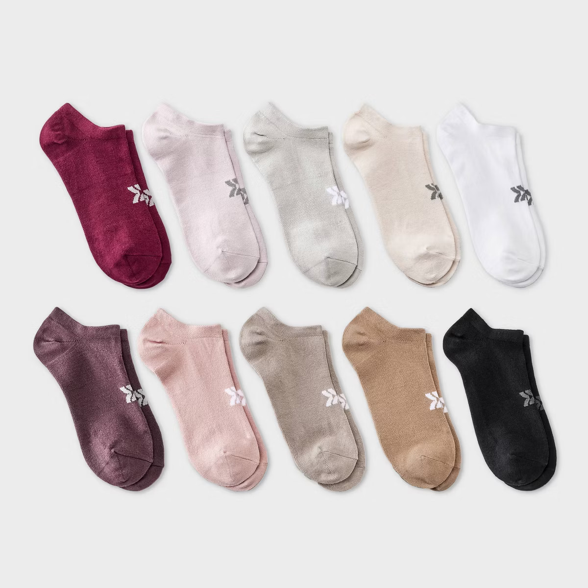 Women's Lightweight Everyday 10pk No Show Socks - All In Motion™ Assorted Color 4-10: Arch Supp... | Target