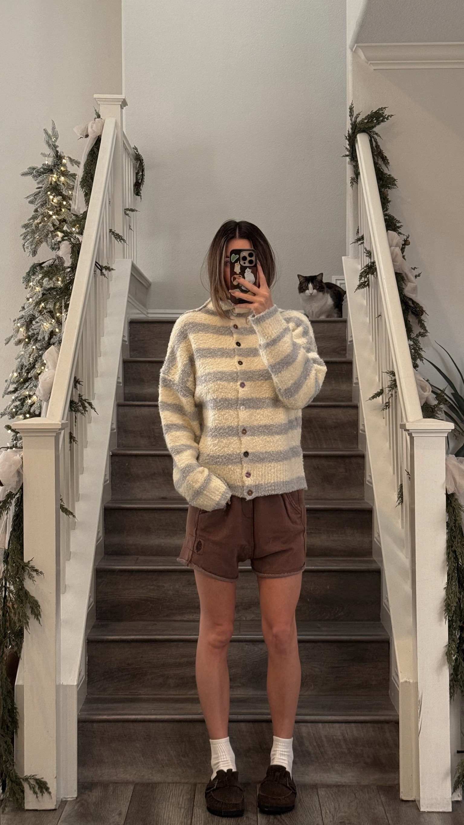  
Styling this cozy sweater and shorts for a casual look ☺️ shorts are sold out so linking similar! 

#LTKGiftGuide #LTKootd #LTKgrwm