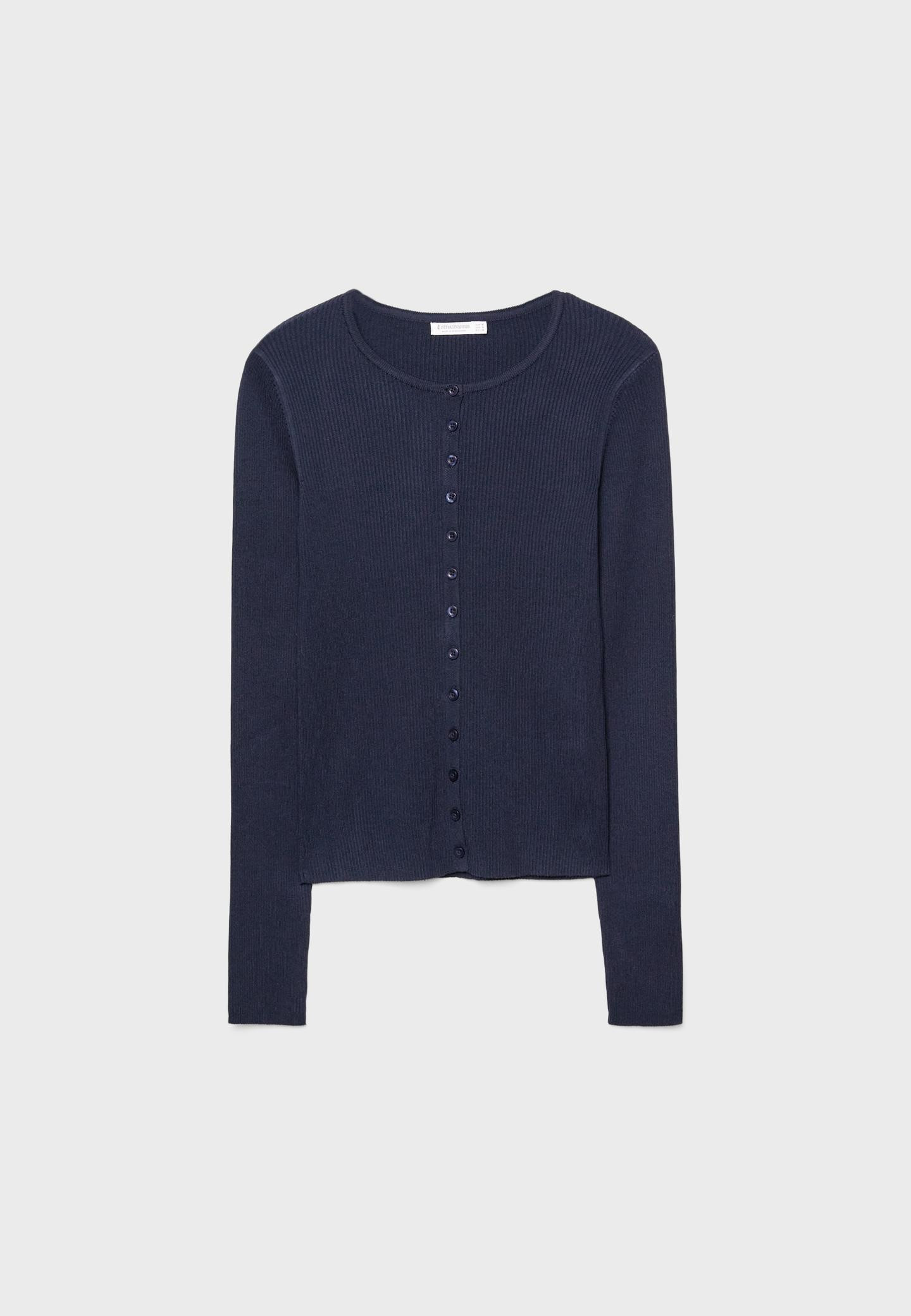 Cardigan côtelé - Maille femme | Stradivarius France | Stradivarius (FR)