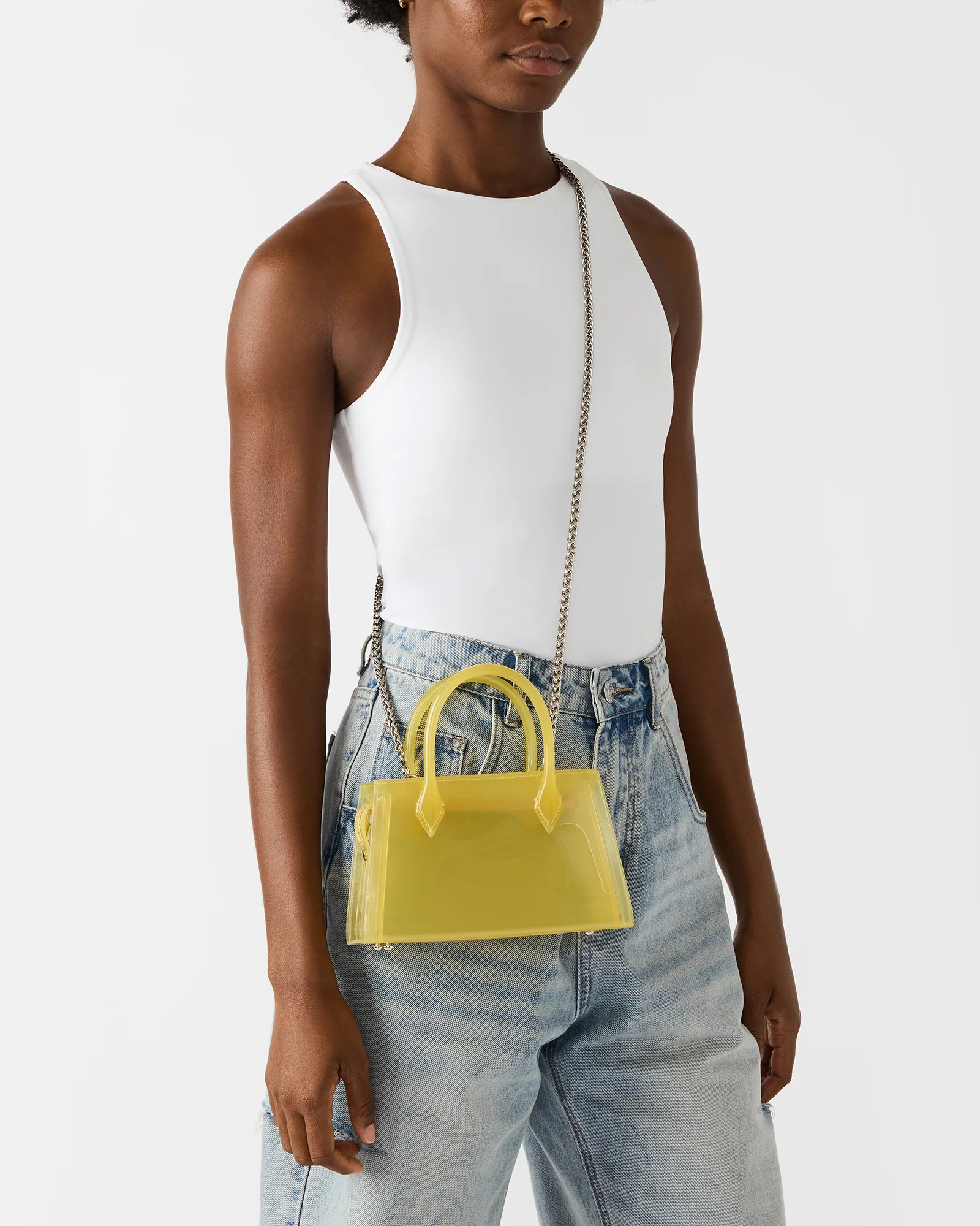 PEACH Jelly Bag Yellow Mini Crossbody Top-Handle Handbag | Steve Madden (US)