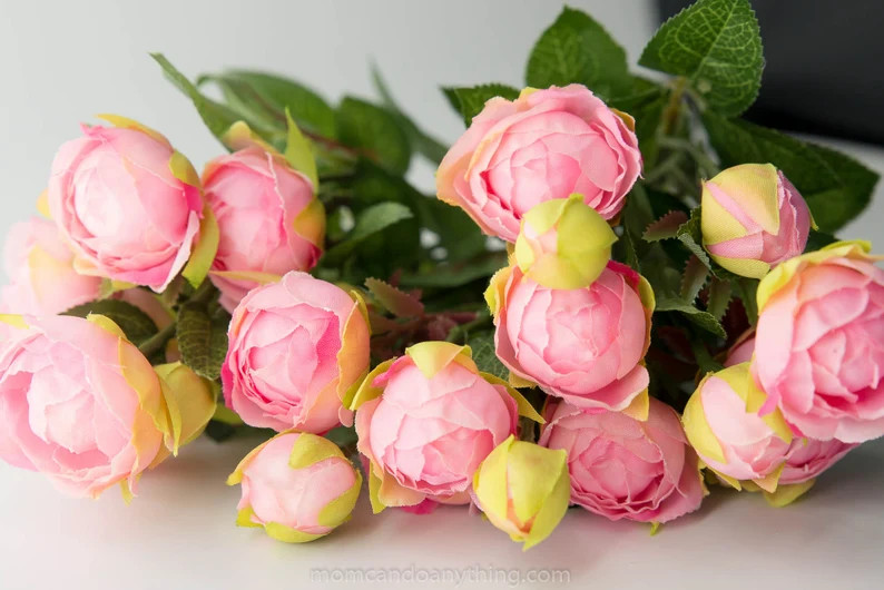 Artificial Pink Tea Rose 20.5 Inch Sprays - 3 Sprays - For | Etsy (US)