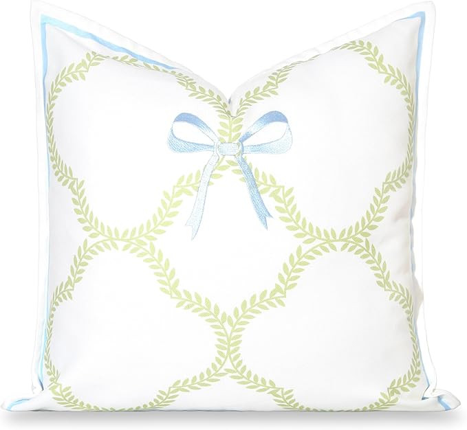 Hofdeco Premium Coastal Grandmillennial Patio Indoor Outdoor Throw Pillow Cover Only, 20"x20" Wat... | Amazon (US)