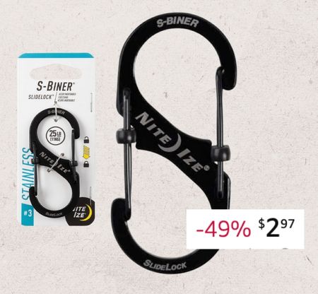 This carabiner is a HOT commodity while hiking! I can clip my phone (loopy), shoes, speaker, etc on it. @amazon