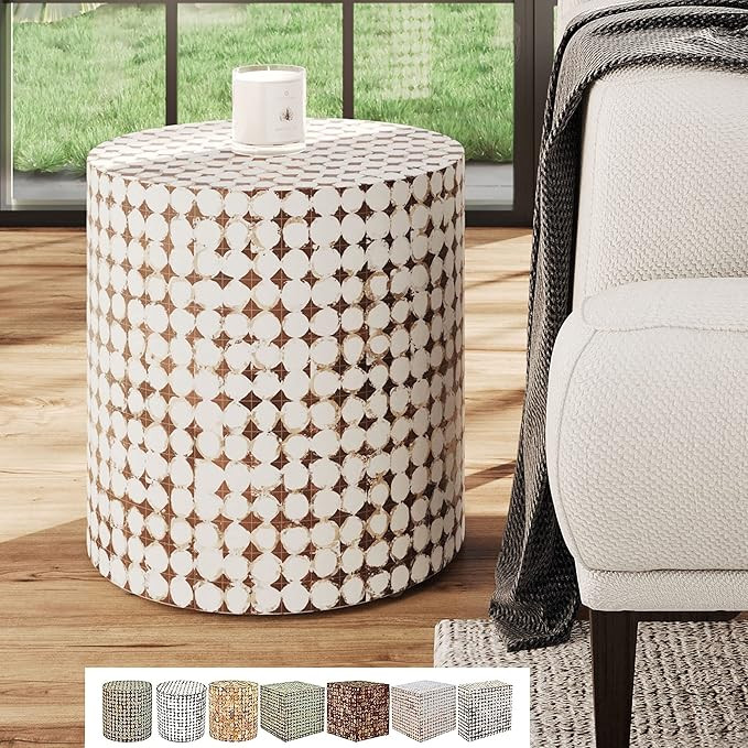 East at Main Round Side Table - 16”Dia x 16.5” h Living Room, Entryway, Small Spaces, Bedside... | Amazon (US)