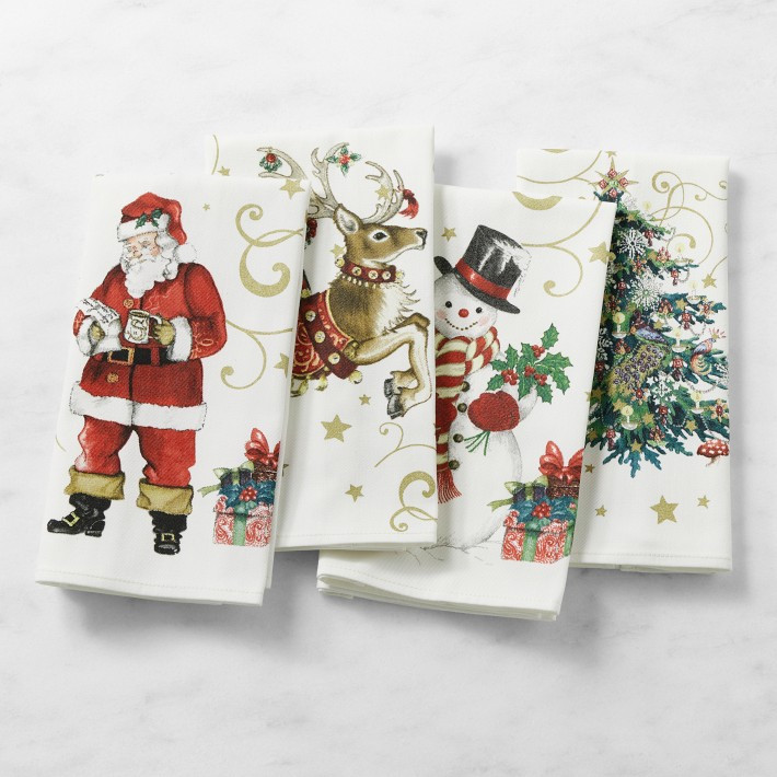 'Twas the Night Before Christmas Napkins, Set of 4 | Williams-Sonoma