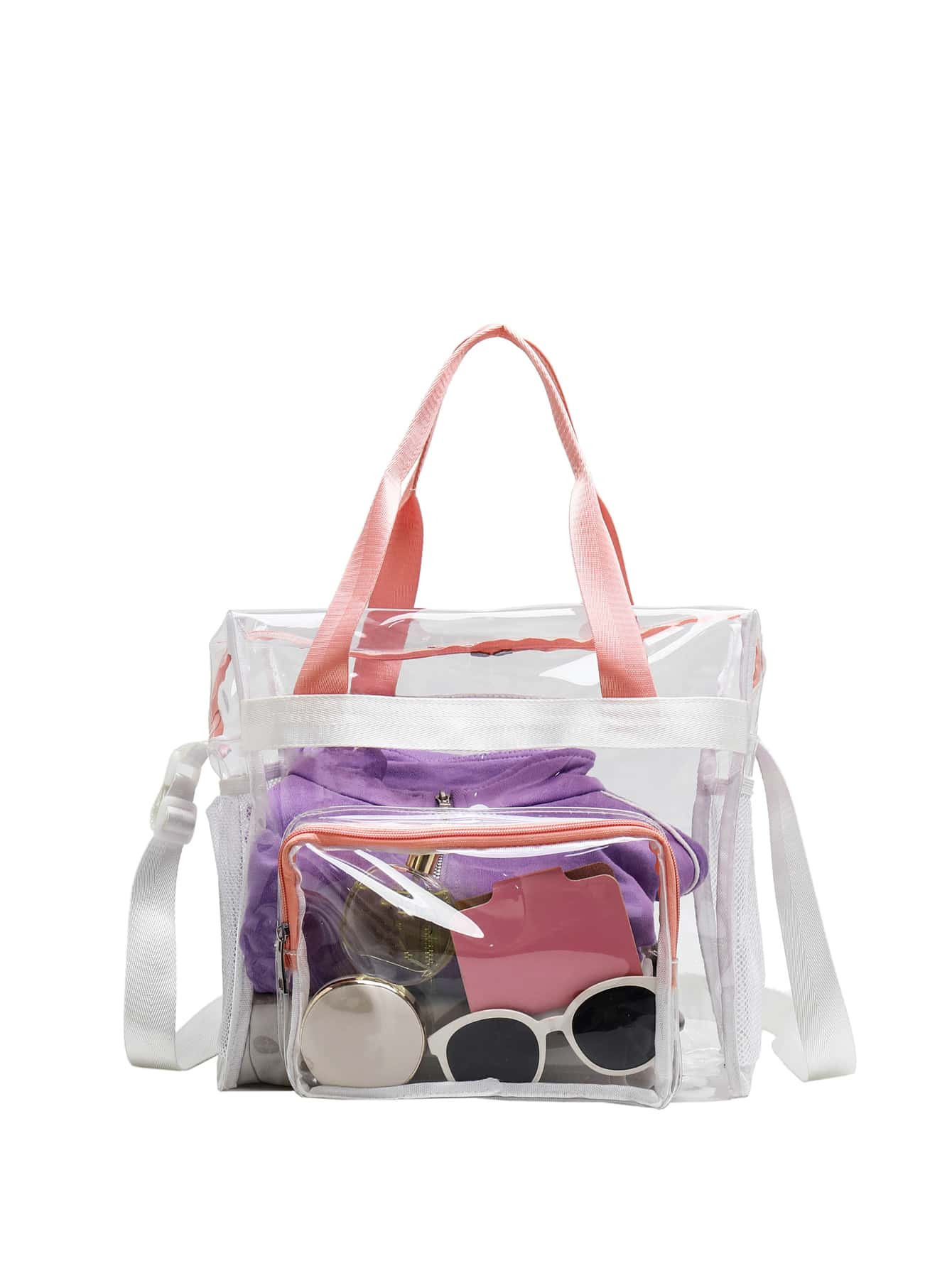 Clear Shoulder Tote Bag
       
              
              $14.20        
    (100+)
        $1... | SHEIN