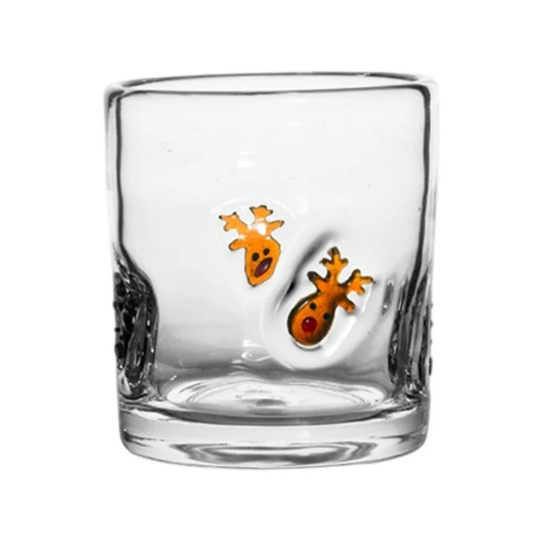 YaoZQ 1-Pack, 14oz Christmas Drinking Glasses. A Hand Painted Holiday & Rocks Glass. A Tumbler Fo... | Walmart (US)