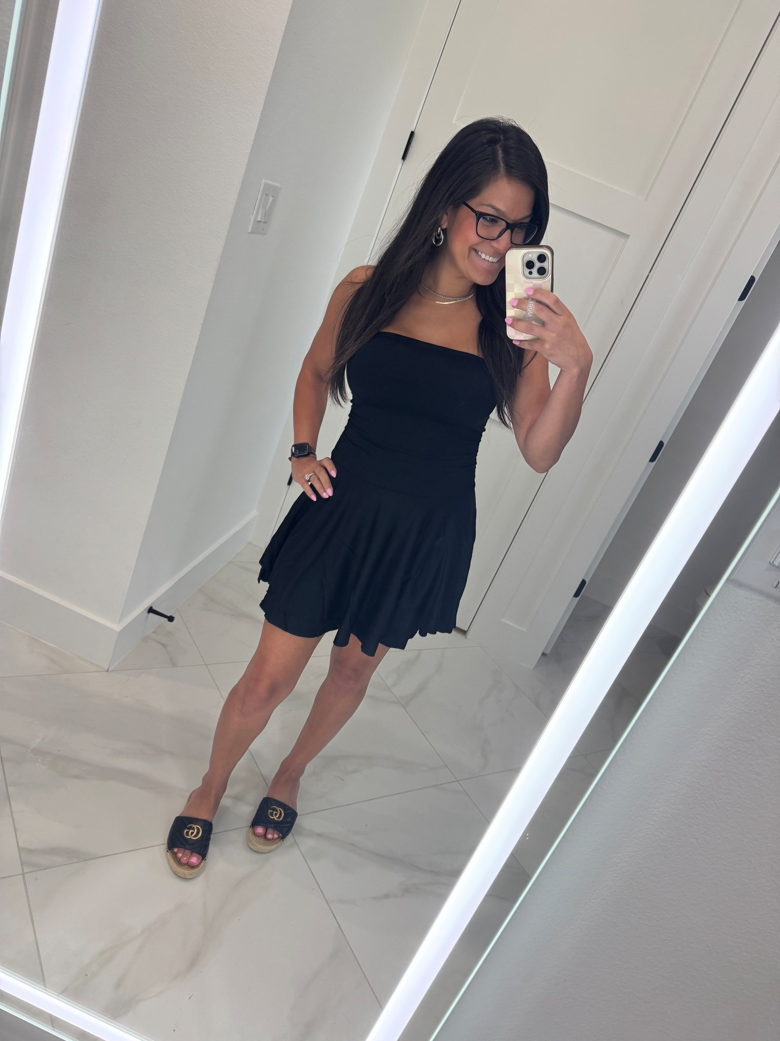 Black date night dress 🖤 

#LTKPetite #LTKStyleTip #LTKFindsUnder100