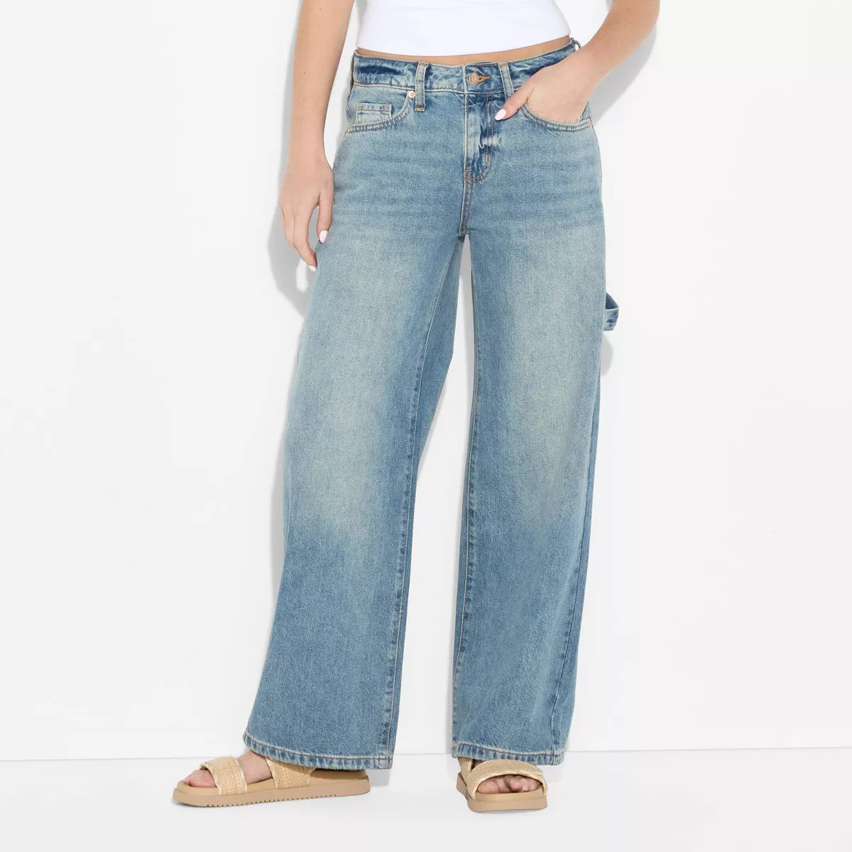 Women's Low-Rise Baggy Jeans - Wild Fable™ Long/Short | Target