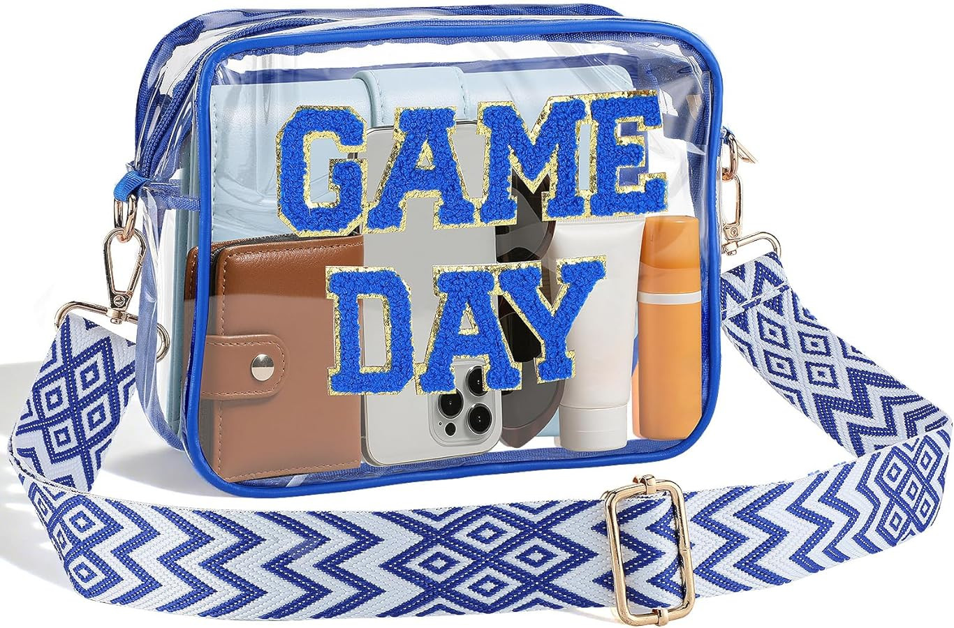 Game Day Clear Bag for Stadium Events - 9" x 7" x 2.5" Small Crossbody Purse for Women, Perfect f... | Amazon (US)