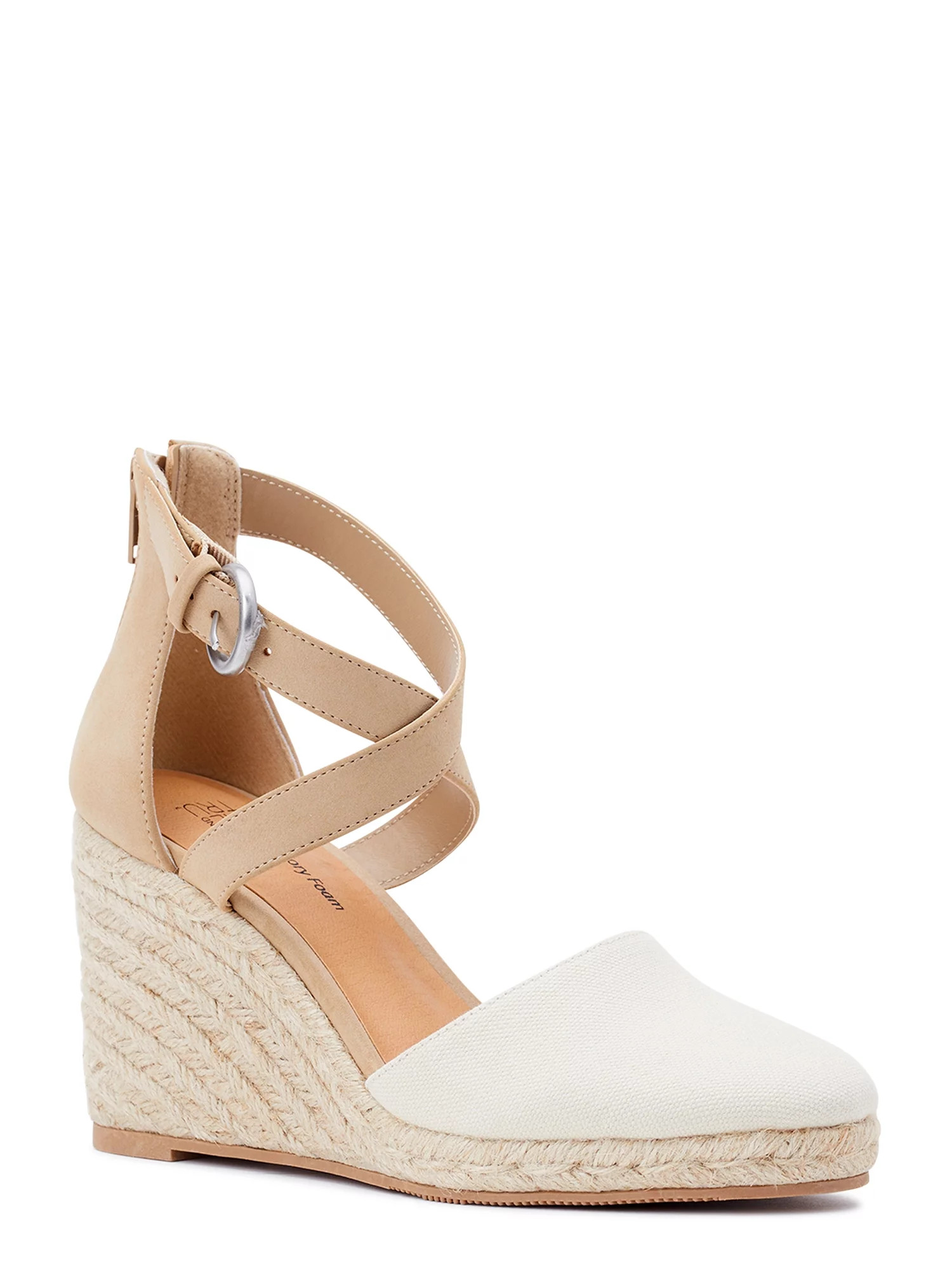 Time and Tru Women's Espadrille Platform Footbed Sandals - Walmart.com | Walmart (US)