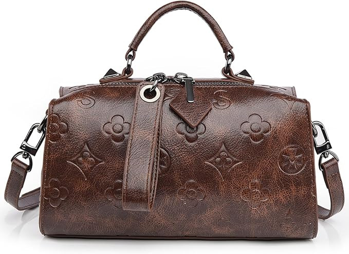 Travistar Floral Handbags Purses Women - Embossed Leather Top Handle Handbag Set Large Shoulder B... | Amazon (US)
