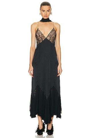 KHAITE Candita Dress in Black | FWRD 