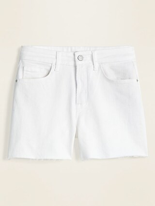 High-Waisted White Cut-Off Jean Shorts for Women -- 3.5-inch inseam | Old Navy (US)