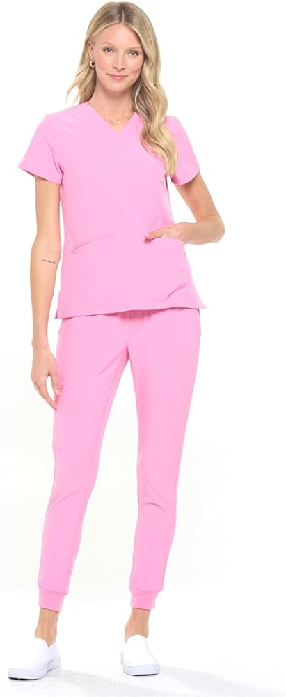 Dagacci Medical Uniform Women and Men Unisex 4-Way Stretch Jogger Scrub Set | Amazon (US)