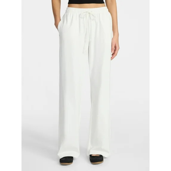 No Boundaries Cotton Jersey Drawstring Pants, 31.5'' Inseam, Women's XXS-XXL | Walmart (US)