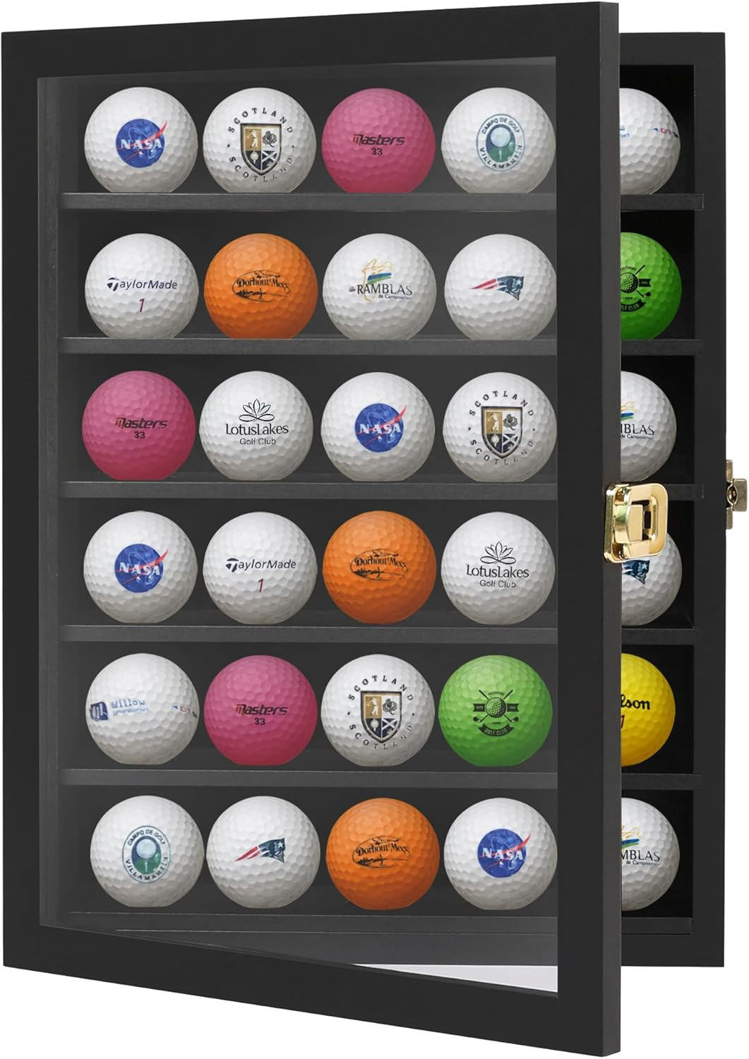 Americanflat Golf Ball Display Case with Polished Plexiglass - 14x11 Golf Ball Display Holds Up t... | Amazon (UK)