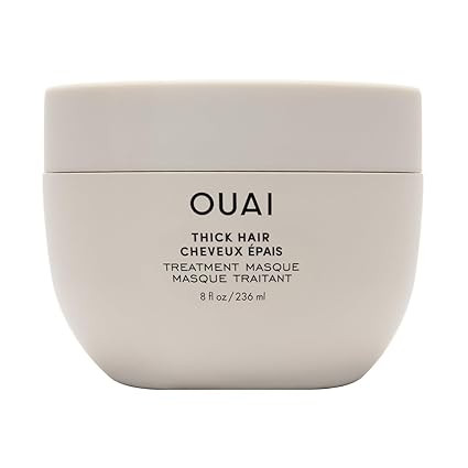 OUAI Thick Hair Treatment Masque - Almond Oil, Olive Oil & Hydrolyzed Keratin to Repair & Restore... | Amazon (US)