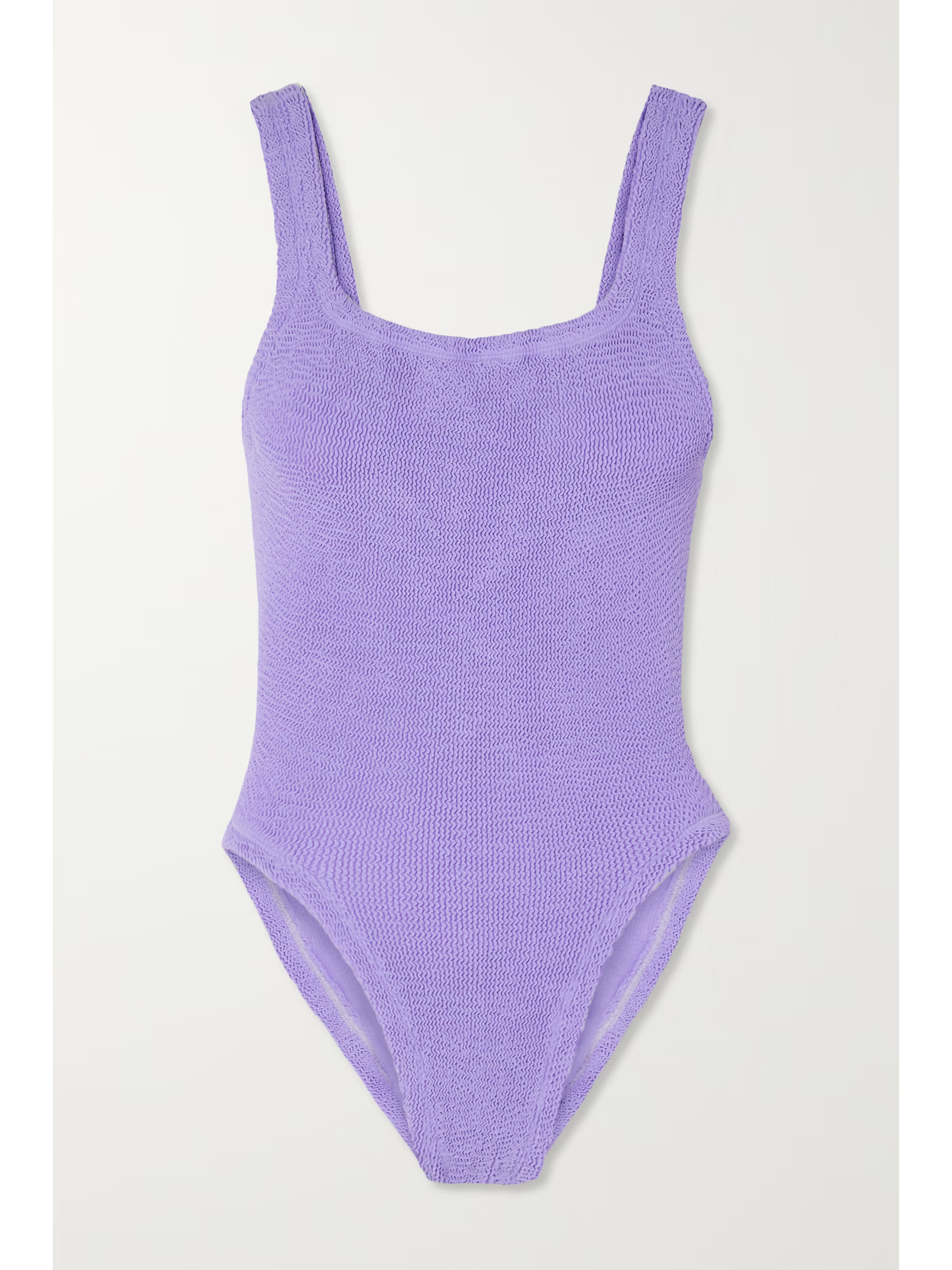 + NET SUSTAIN open-back seersucker swimsuit | NET-A-PORTER (US)