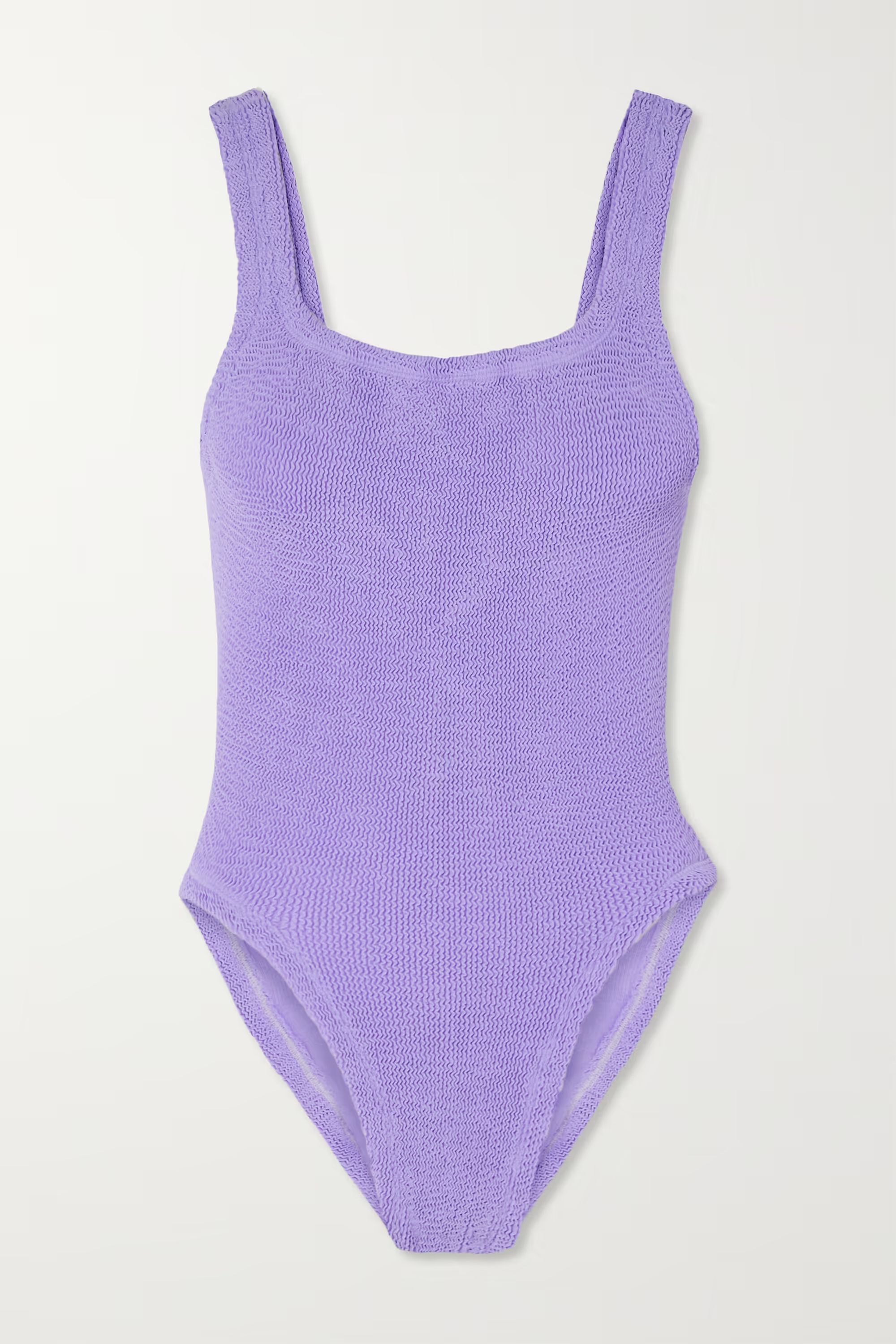 + NET SUSTAIN open-back seersucker swimsuit | NET-A-PORTER (US)