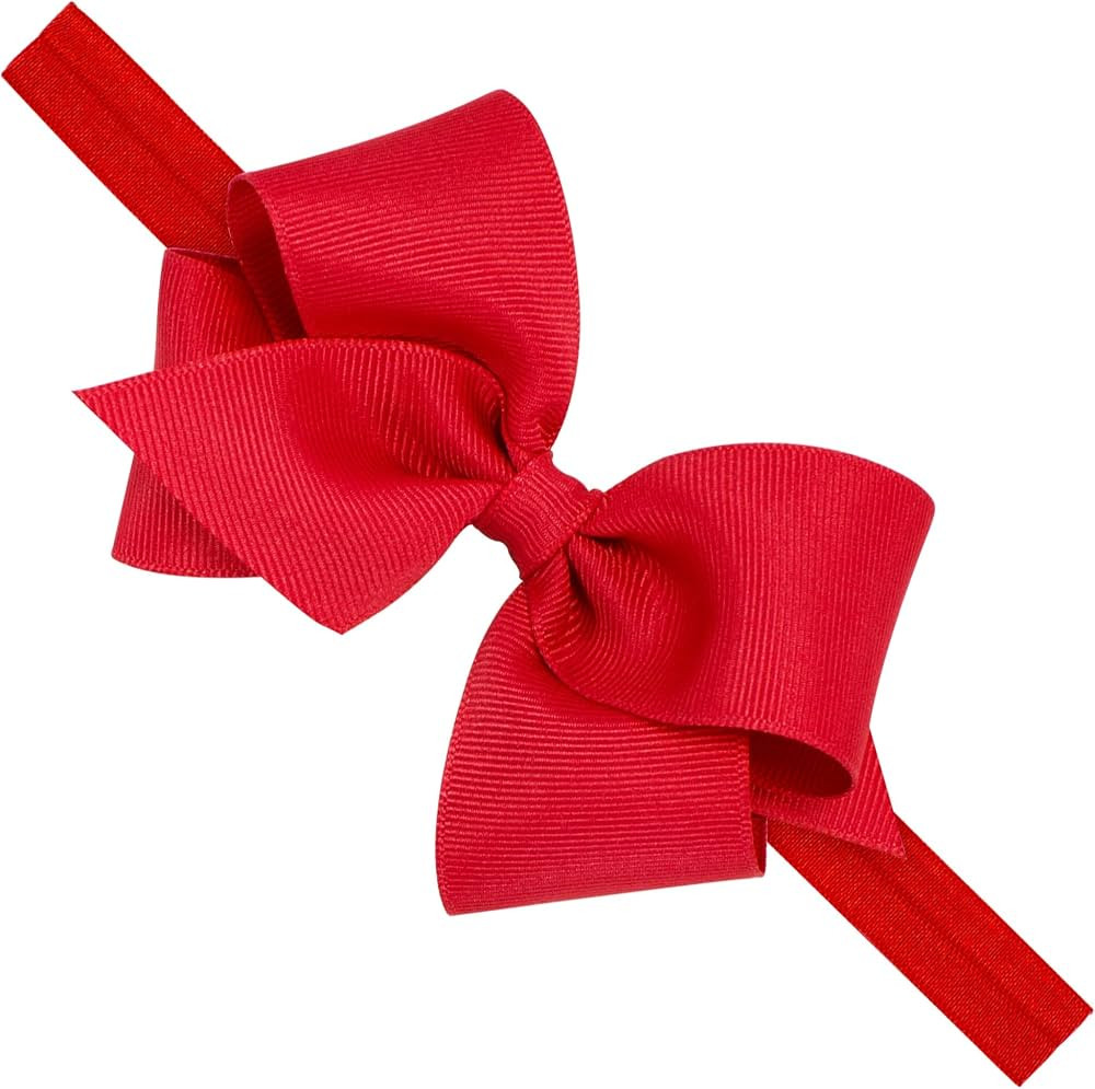 Wee Ones Girls' Classic Grosgrain Hair Bow on a Matching Baby Hair Band, For All Hair Types, Smal... | Amazon (US)