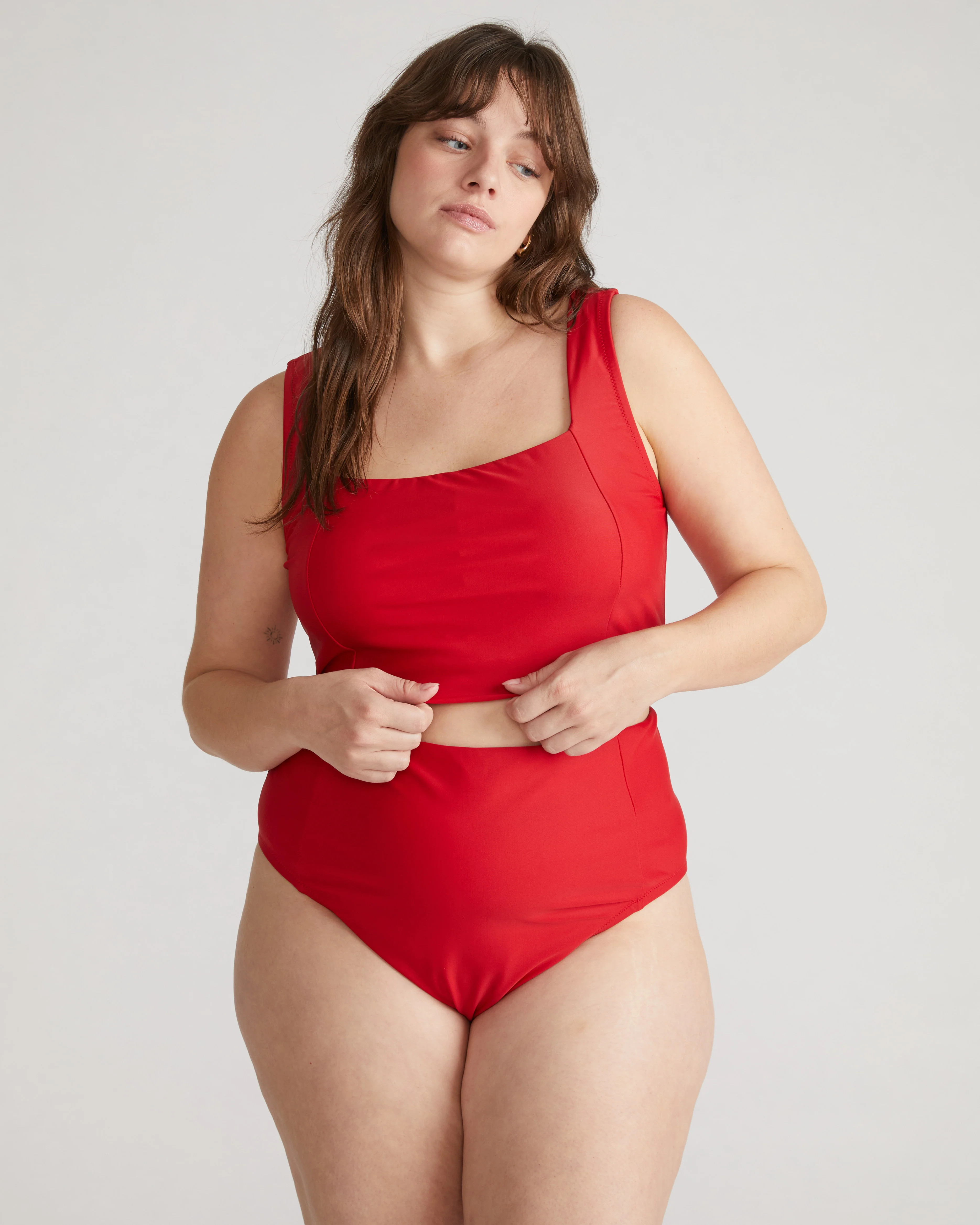 The Square Neck Bikini Top - Baywatch Red | Universal Standard