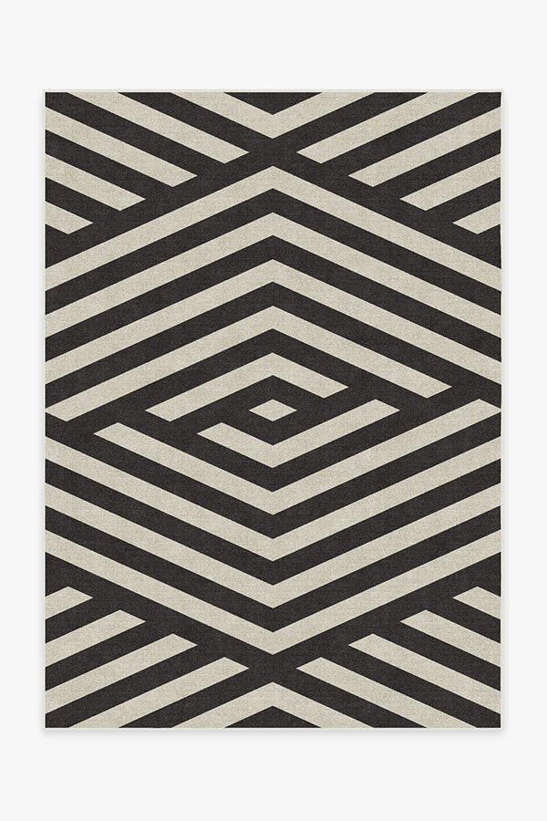 Barbie™ Signature Chevron Charcoal Rug | Ruggable
