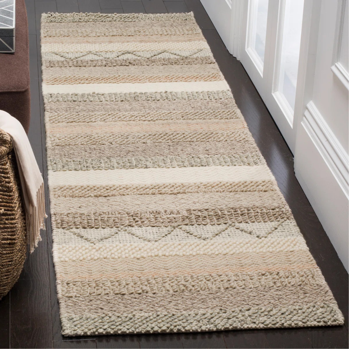 Jacques Hand-Woven Wool and Cotton Striped Rug | Wayfair North America