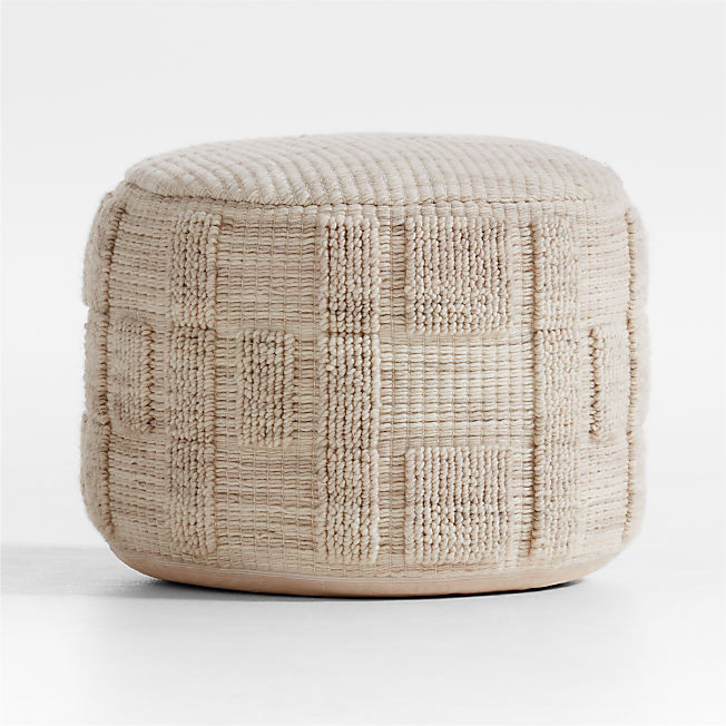 Zio Arctic Ivory Kids Pouf + Reviews | Crate & Kids | Crate & Barrel