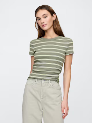 Ribbed Stripe T-Shirt | Gap Factory