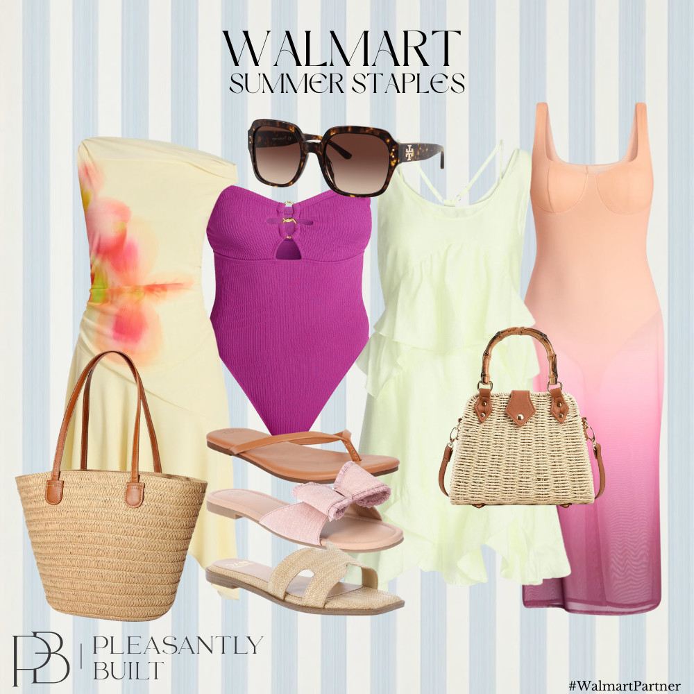 Summer style starts with easy pieces you can mix, match, and wear on repeat ☀️🤍 Loving these Walmart finds including flattering swimsuits, effortless two-piece sets, breezy skirts and dresses, comfy slide sandals, and the cutest straw purses for every beach day, vacation, and weekend outing ✨

#LTKStyle #LTKFinds #LTKSummer #WalmartFashion #WalmartFinds #SummerStyle #BeachStyle #VacationStyle #SwimwearStyle #SummerOutfits #AffordableFashion #TwoPieceSet #CasualChic #StrawBag #SlideSandals #WomensFashion #ResortStyle #PoolsideStyle #EasyStyle #EverydayFashion #SummerStaples #MidiDress #BeachVacation #OOTD #StyleInspo #WarmWeatherStyle #FashionOver50 #CuteSummerOutfits #OnTrendStyle #EffortlessFashion #pleasantlybuilt 

 #LTKSeasonal #LTKSwim #LTKTravel