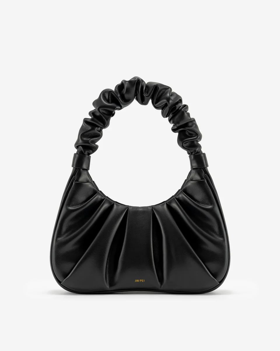 JW PEI Women's Gabbi Ruched Hobo Handbag - Black | JW PEI US