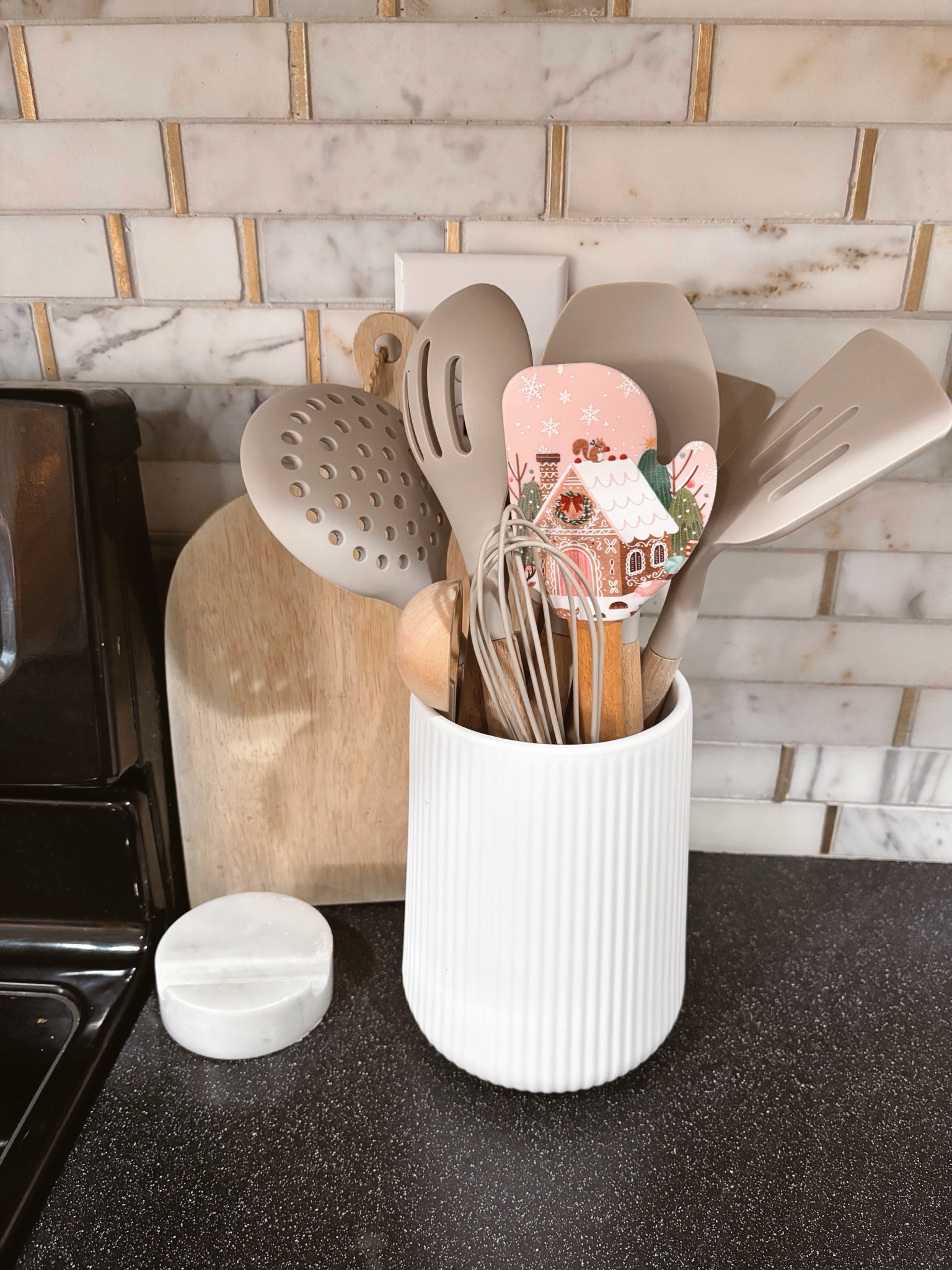 the new ribbed utensil holder from walmart! I love it so much!! 🥰🤍 adds a cute touch to the kitchen

#walmarthome #walmartfinds @walmart #thymeandtable

#LTKHoliday #LTKHome