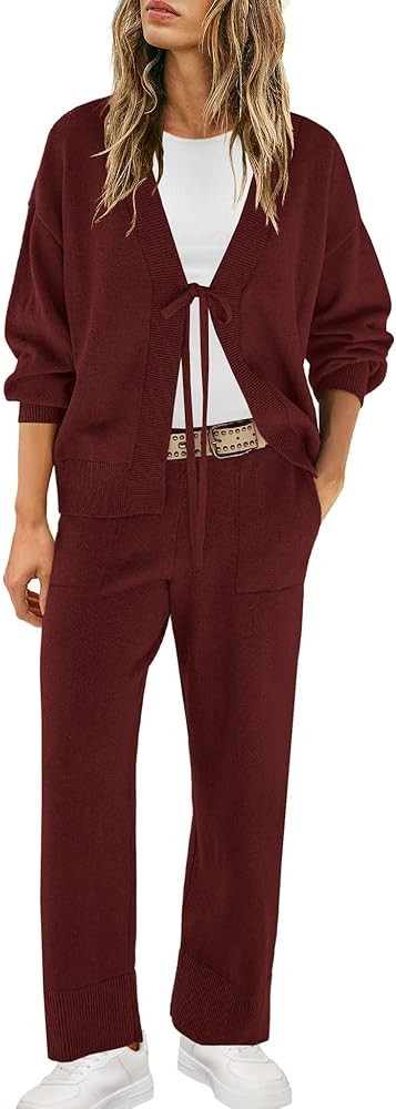 Panadila Womens Cardigan Sweater Set 2 Piece Lounge Sets Oversized Sweater Pants Set Matching Set... | Amazon (US)
