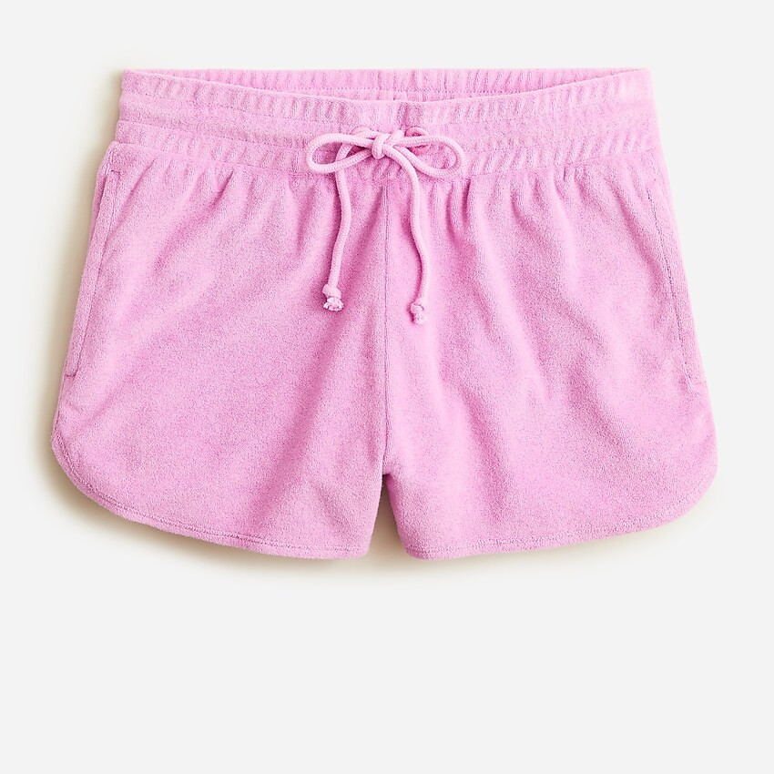 Tie-waist towel terry short | J. Crew US