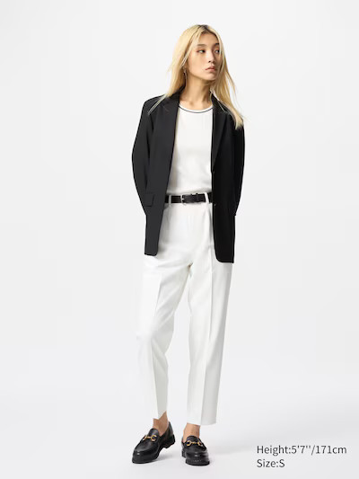 Smart Ankle TrousersColour: 00 WHITESize: Women SXXSXSSMLXLXXLFind my sizeGet help with finding y... | UNIQLO (UK)