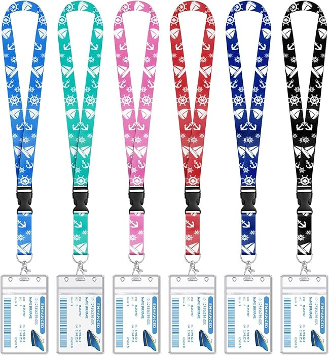 6 Pack Cruise Lanyard for Ship Cards Detachable Lanyards with Waterproof ID Badge Holder, 2026 Cr... | Amazon (US)