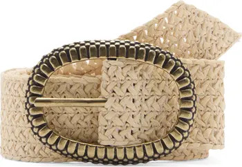 MANGO Raffia Belt | Nordstrom | Nordstrom